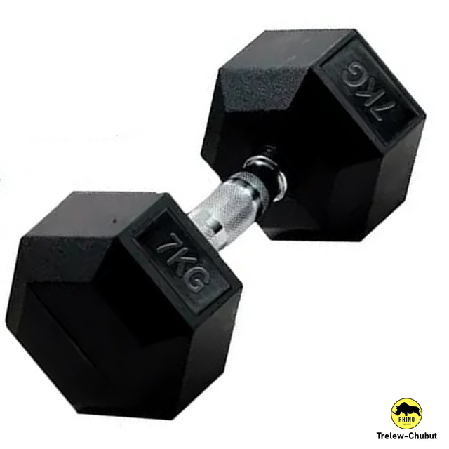 Mancuerna Hexagonal Engomada y Cromada 7 5 kg