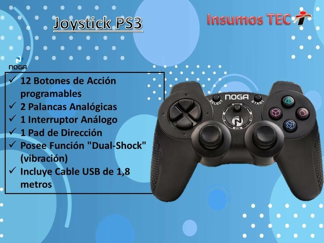 Joystick Ps4 Ps3 Pc Inalambrico Dualshock Play Noga Original
