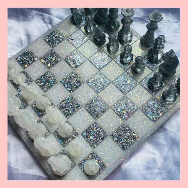 Jogo de xadrez em resina praia