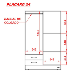 Placard 4 puertas Blanco
