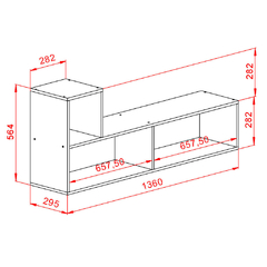 Modulo Rack L Wengue - tienda online