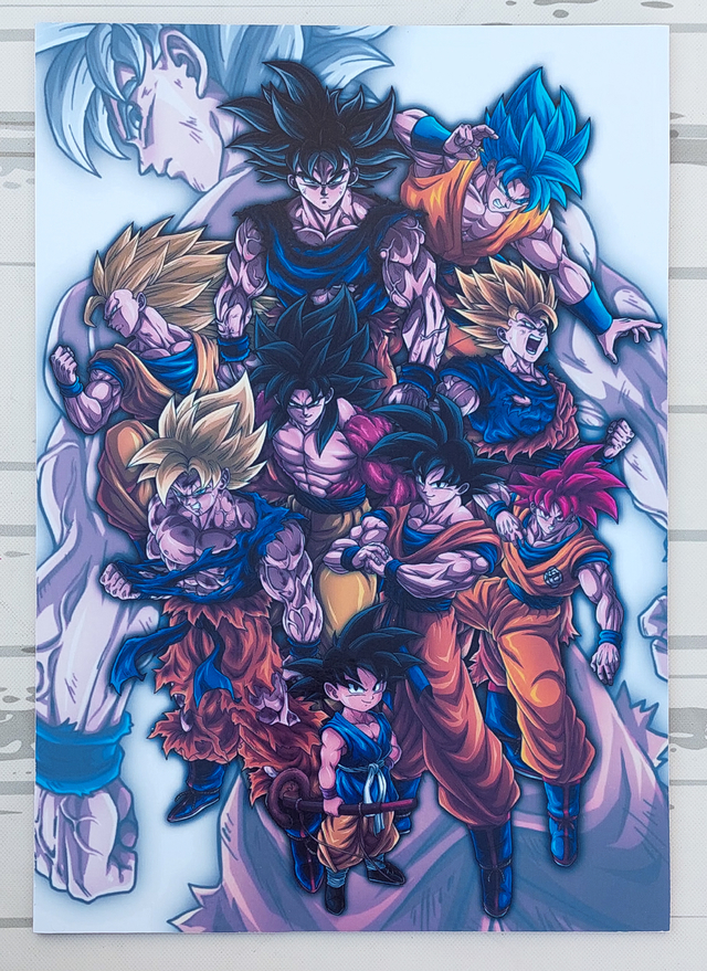 Póster Dragon Ball Z - Evoluciones de Goku