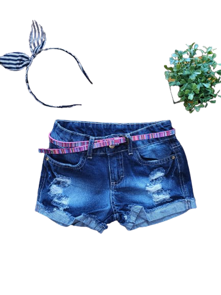 Short jeans rasgado discount