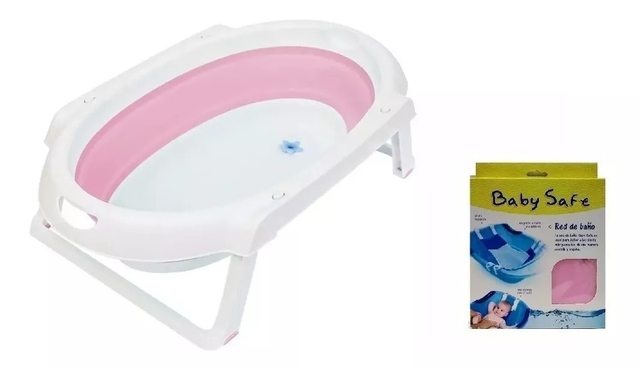 Bañera infantil, Plegable, Compacta, Antideslizante, Con patas