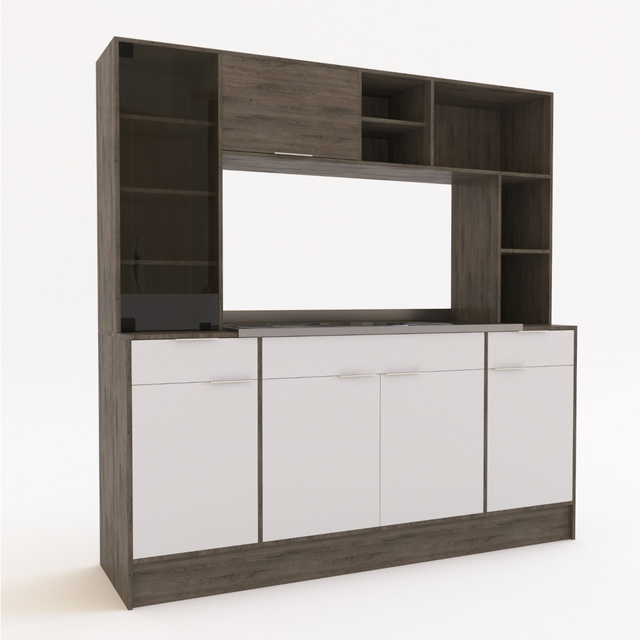 Mueble Cocina Compacta Delos Dolce Grafito Blanco