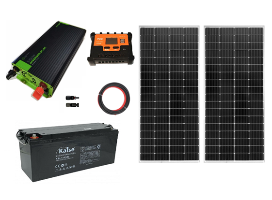 Kit Solar 1000W 370W 12V-220V Rural/Motorhome