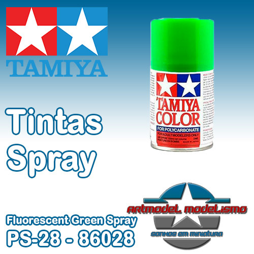 Tamiya 86028 Paint Spray, Fluorescent Green