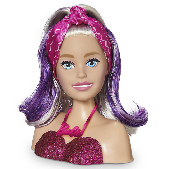 Busto Boneca Barbie Para Pentear E Maquiar Vem Com