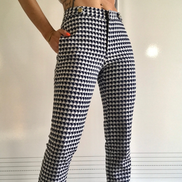 Calça Zara Pied de Poule Cinza Original - RLF286