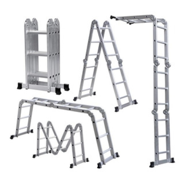 Escalera Plegable Multiposiciones Aluminio 4,7mts EN131