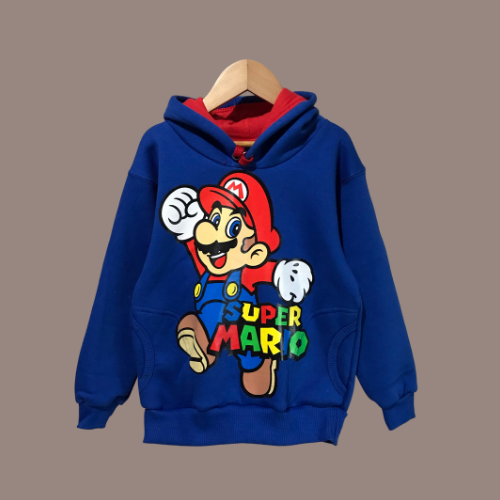 BUZO FRISA MARIO BROS AZUL