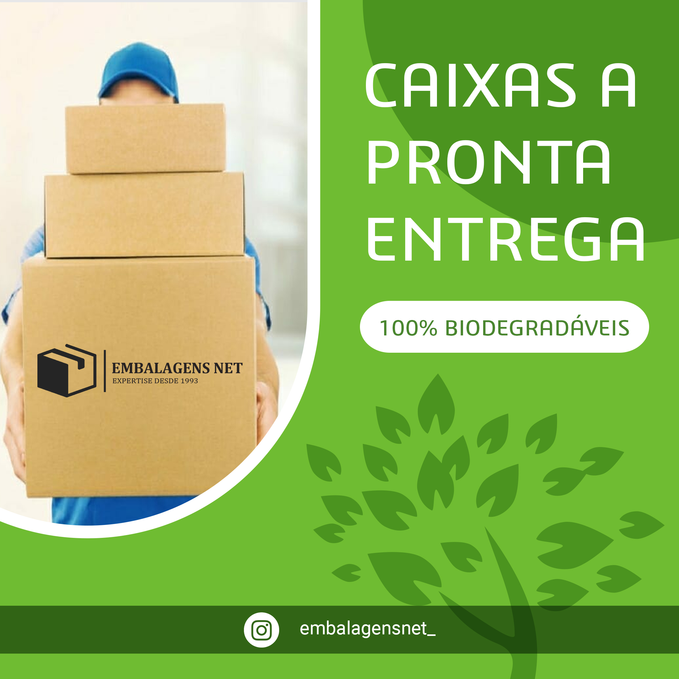 Banner de Embalagens Net - Caixas sustentáveis para e-commerce e transporte  