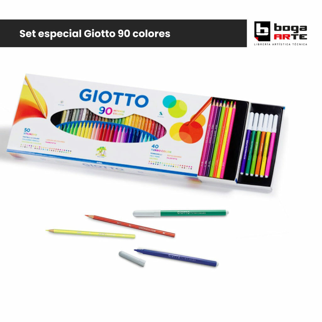 SET DE 90 LAPICES DE COLORES GIOTTO - Somos Arte