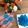 Mini Florzinha Prensada Azul Turquesa - 25 unidades