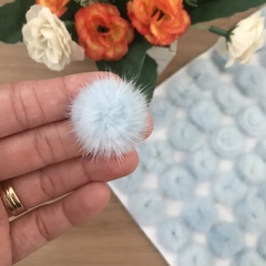 Meio Pompom Pelinhos 2,5cm - Azul - comprar online
