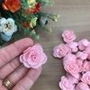 Flor Tipo Tecido 3cm Rosa Claro - comprar online