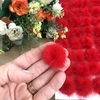 Meio Pompom Pelinhos 2,5cm - Vermelho