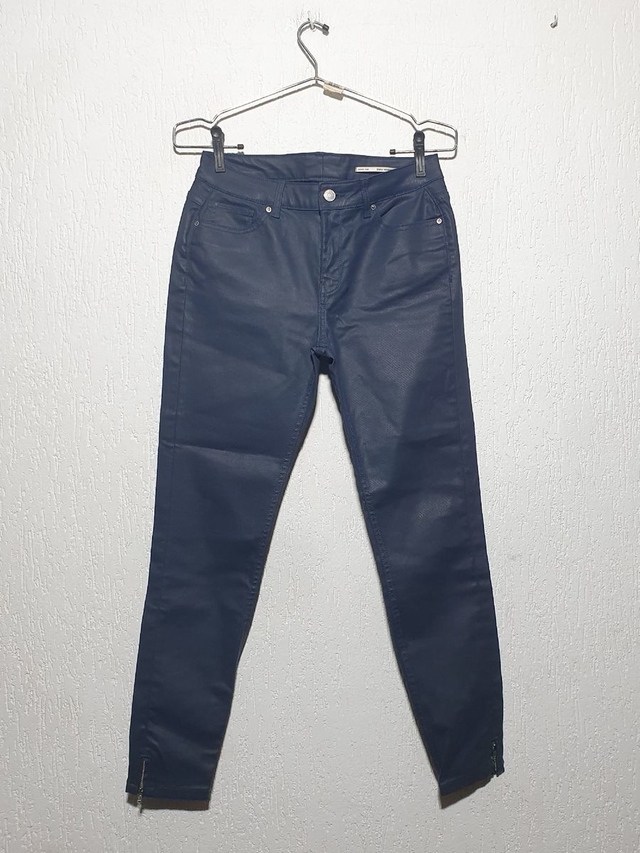 Calça de brim azul hot sale marinho