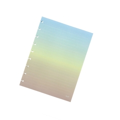 Refil Miolo Colorido com Pauta Branca p/ Caderno de Disco - BRW