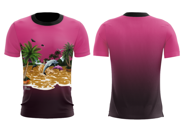 Camiseta baby Look Pink Boto