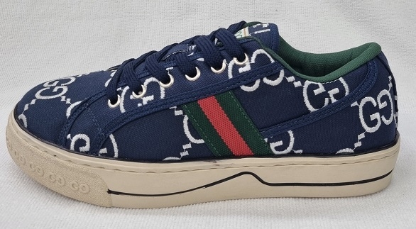 Tênis Gucci Tennis 1977 Cano Alto Azul Marinho Unisex Tamanho 38 Feminino e  37 Masculino Brasil - Personal Brecho, desde 2008