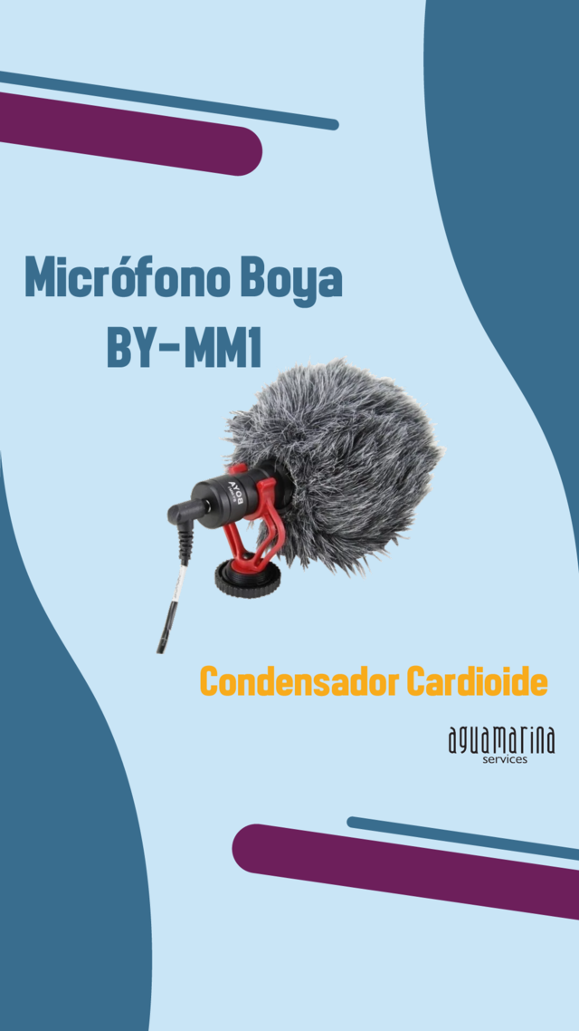 Micrófono BOYA BY-MM1 cardioide condensador para cámaras