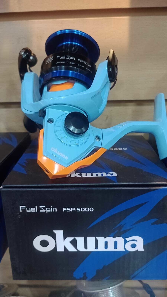 Carrete Pesca De Spinning Okuma Fuel Spin 5000 Color Azul