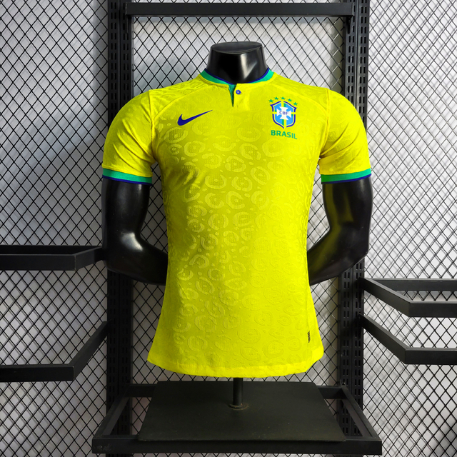 Camisa Brasil Amarela Modelo Jogador 2022/23