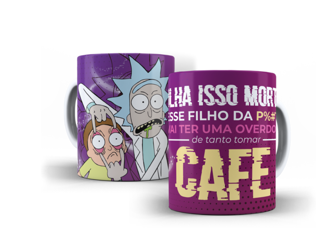 Caneca Rick And Morty Caindo