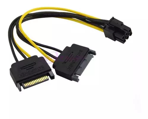 Cable Adaptador 2 Sata A 6 Pines PCIe SLTech