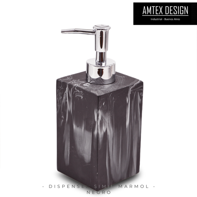 DISPENSER SIMIL MARMOL NEGRO CUADRADO Amtex Design