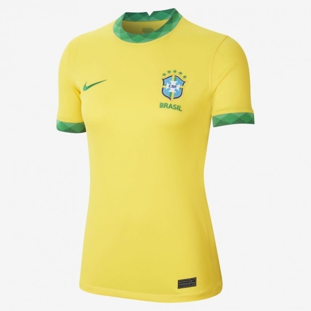Camisa Seleção Brasil I 20-21 Amarela - Nike Feminina Baby Look