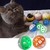 Bolas de plástico(várias cores) com sino para gatos