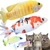 Brinquedos interativos elétricos em formato de peixe para gatos