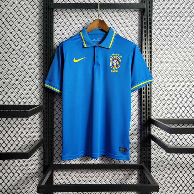 Camisa Seleção Brasileira POLO 21/22 Nike Masculina - Azul