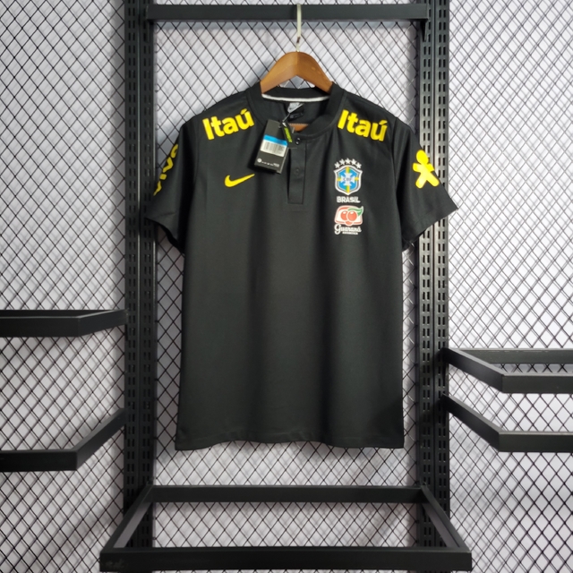 Camisa Seleção Brasileira Preta De Treino drifit