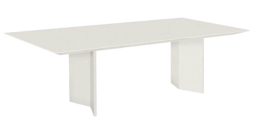 Mesa da Jantar Vitro Retangular Brazil Contemporâneo