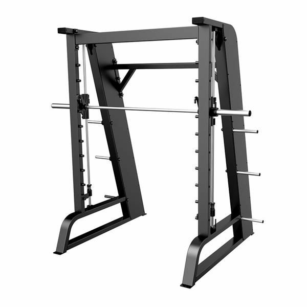 📌O smith machine é um tipo de barra guiada que traz mais segurança pa