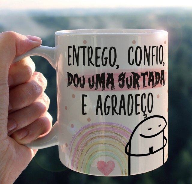 Caneca Personalizada Meme Flork - O Pouco Que Sei do Amor