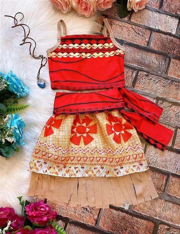 Roupa E Fantasia Infantil Para Bebe Princesa Moana