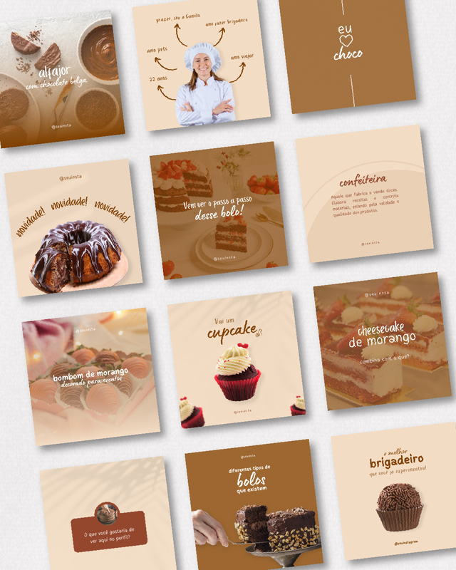 Template Editável Confeitaria Pack Canva 7276