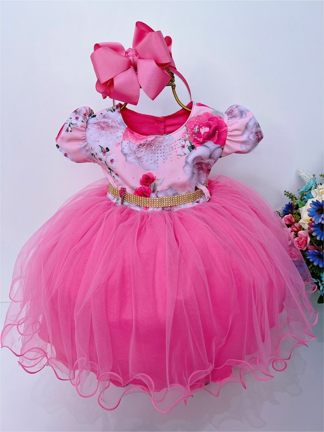 Vestido Infantil Damas Honra Azul Bebê Casamentos Strass - Rosa Charmosa  Atacado