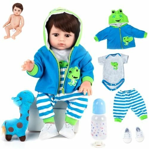 Roupa Para Boneca Bebê Reborn Com Casaco Panda 