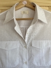 Camisa de algodón Bolsillo Plaqué - Blanca