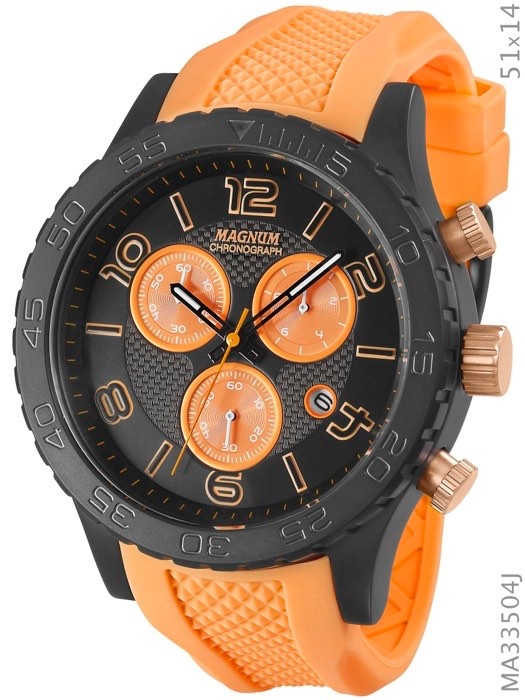 Relogio Magnum Masculino Esportivo Analógico MA33424P Pulseira de Couro -  A.S.P LOJA