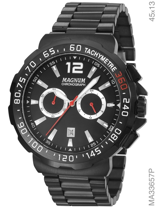 Relógio Magnum Masculino Cronógrafo - MA33791Z - Preto com