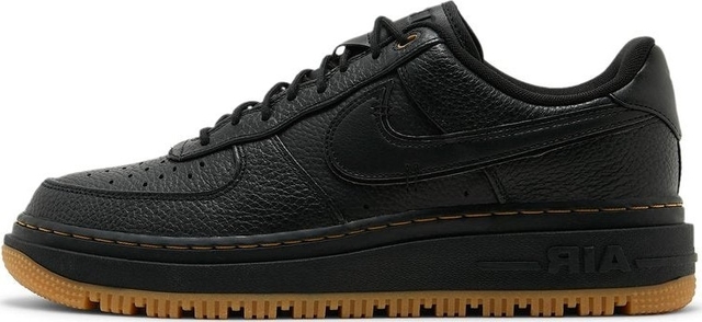 Air force one black with store gum sole