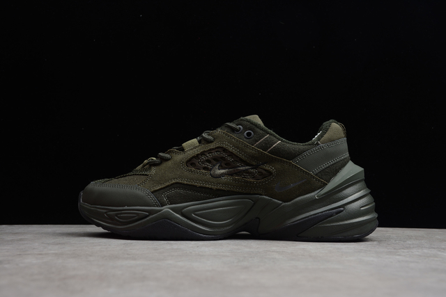 Nike tekno olive sales green