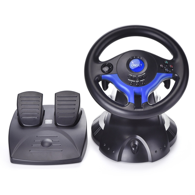  Volante de PC para juego de PC, volante de carreras de PC, 180  grados universal USB Car Sim Race Volante con pedales para PS3, PS4, X-One,  Switch : Videojuegos