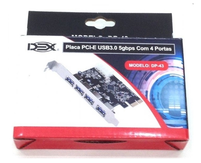 Placa Pci Express Portas Usb Dex Dp Hedmax